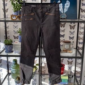 JCrew Faded Black Sateen Toothpick with Zips